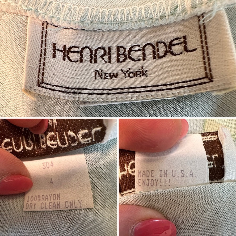 Henri Bendel Vintage Floral Bias Cut Slip Skirt – Size 4 – Made in USA Midi - Picture 7 of 13